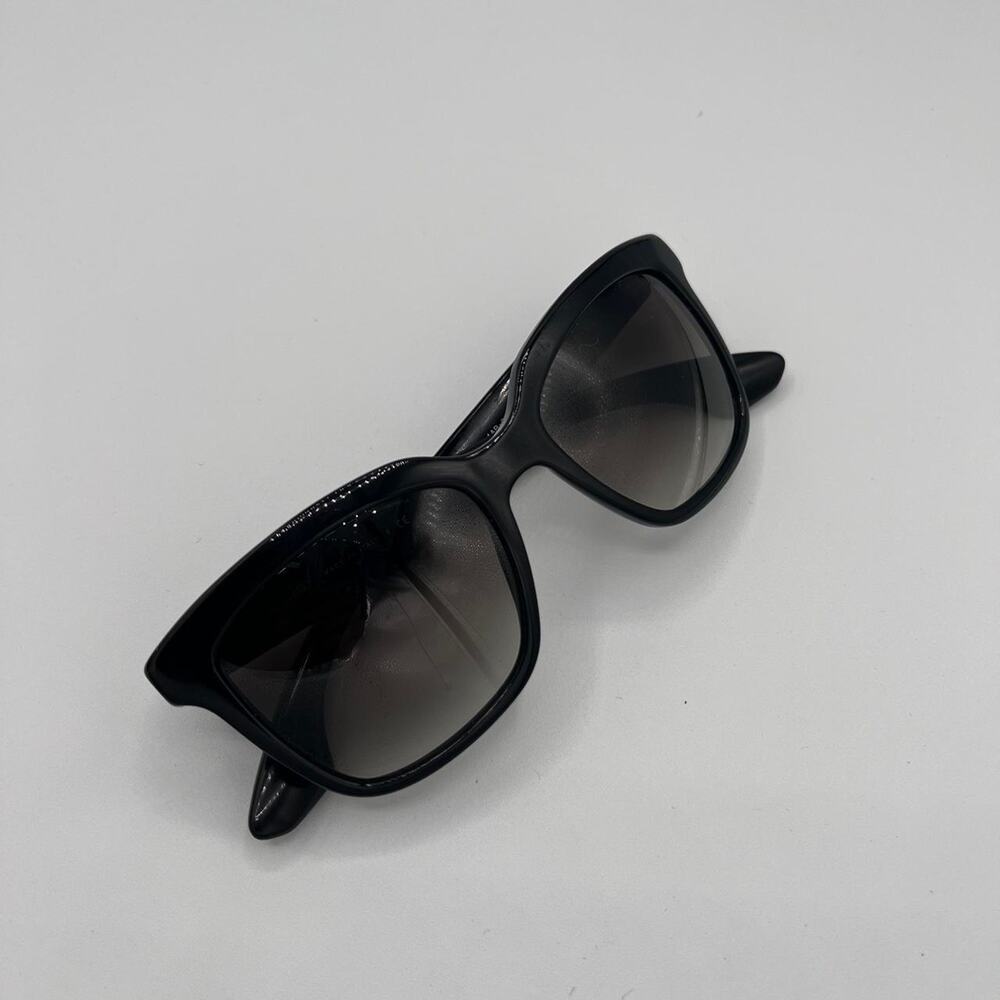 Mui Mui Black Square Sunglasses with Studded Frames